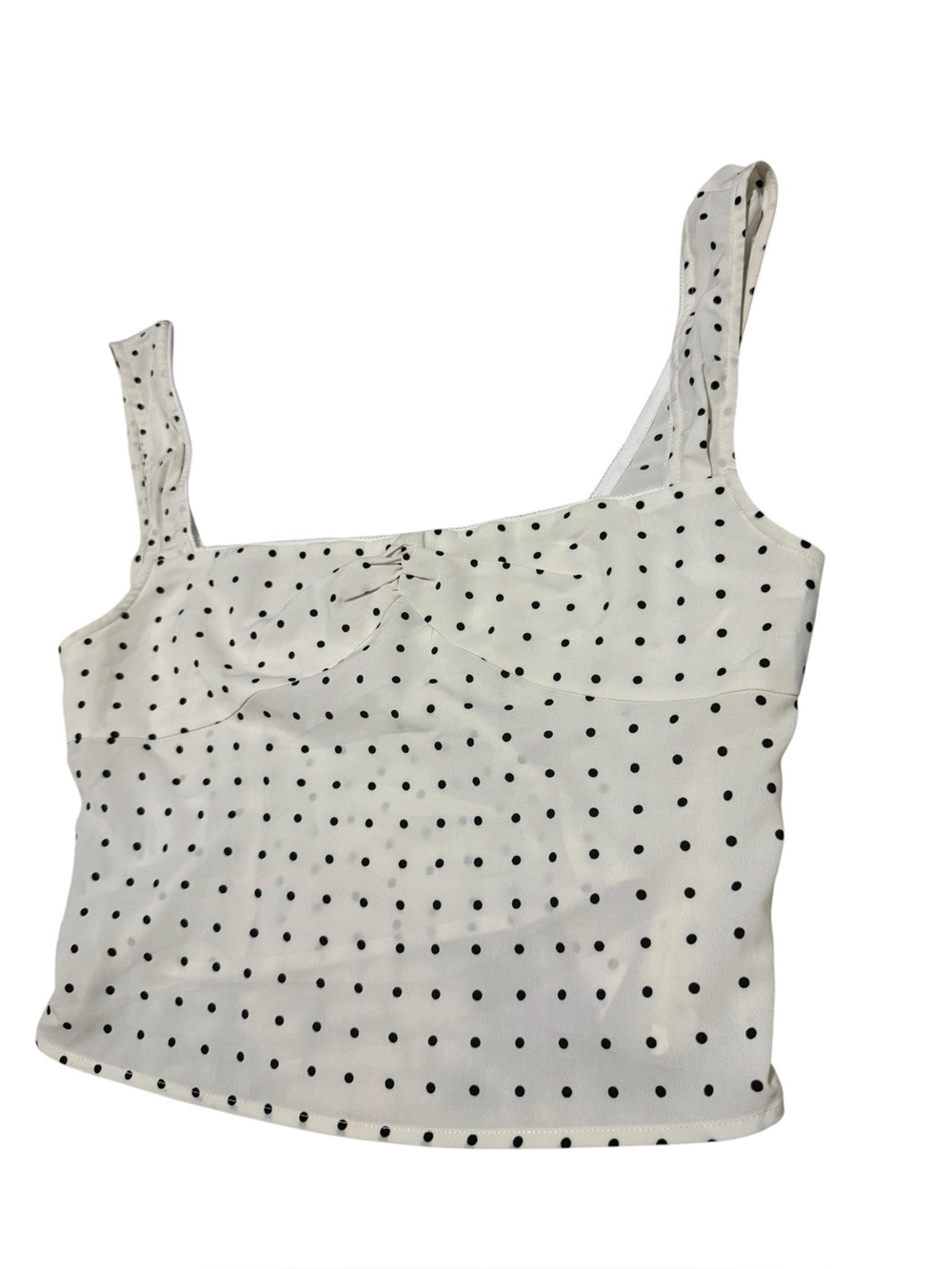 NWT Sasha Therese LOTTIE TOP WHITE POLKADOT Size Medium - Picture 6 of 10
